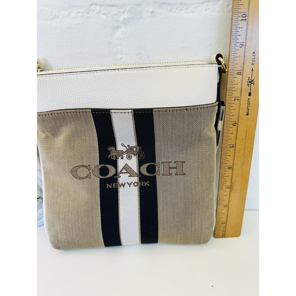 NWT Coach Whiplash Excel Horse &‎ Carriage Jacquard Kitt Crossbody Zipper W/tag - Picture 5 of 12